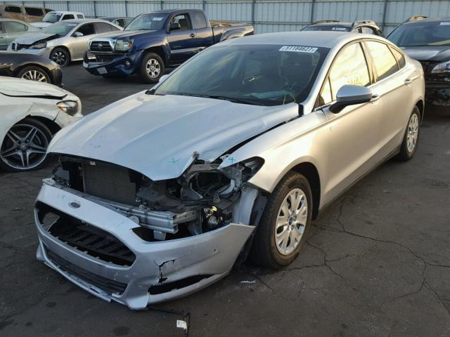 3FA6P0G71ER228949 - 2014 FORD FUSION S SILVER photo 2