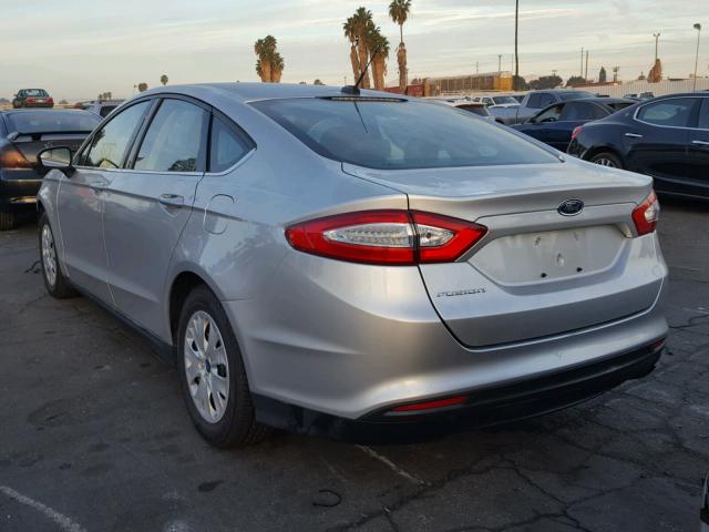 3FA6P0G71ER228949 - 2014 FORD FUSION S SILVER photo 3