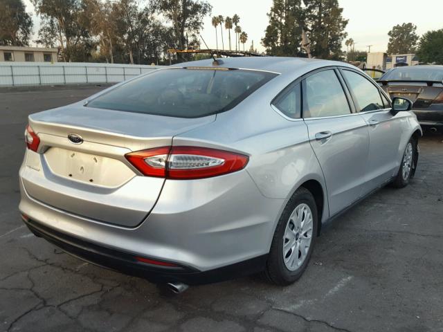 3FA6P0G71ER228949 - 2014 FORD FUSION S SILVER photo 4