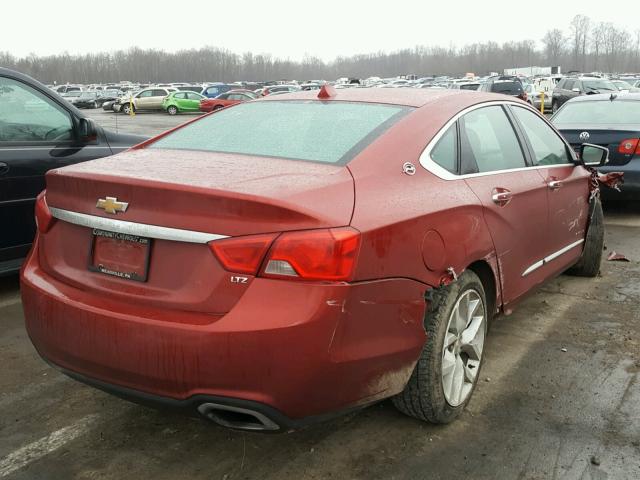 2G1155S38E9217280 - 2014 CHEVROLET IMPALA LTZ BURGUNDY photo 4