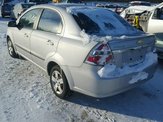 KL1TD5DE1AB131312 - 2010 CHEVROLET AVEO LS SILVER photo 3