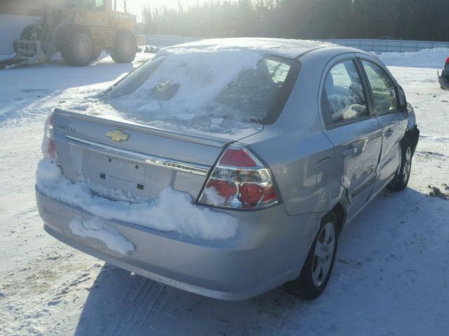 KL1TD5DE1AB131312 - 2010 CHEVROLET AVEO LS SILVER photo 4