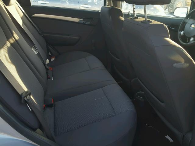 KL1TD5DE1AB131312 - 2010 CHEVROLET AVEO LS SILVER photo 6