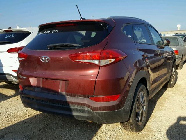 KM8J33A49HU293976 - 2017 HYUNDAI TUCSON LIM MAROON photo 4