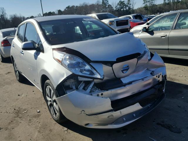 1N4AZ0CP2FC307590 - 2015 NISSAN LEAF S SILVER photo 1