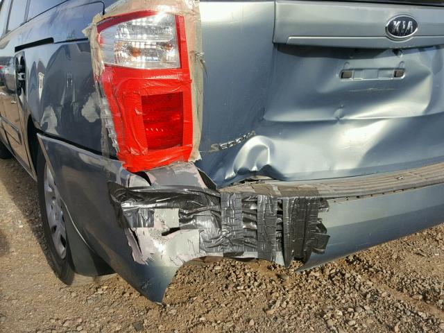 KNDMB233676190942 - 2007 KIA SEDONA EX BLUE photo 9