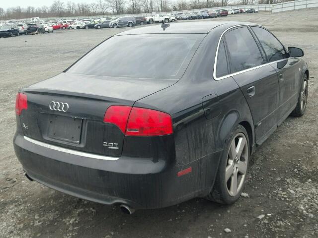 WAUEF78E68A164109 - 2008 AUDI A4 S-LINE BLACK photo 4