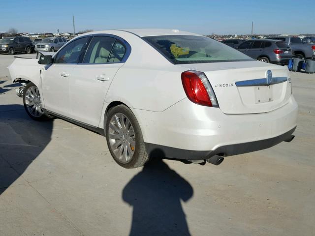 1LNHL9FT5BG614001 - 2011 LINCOLN MKS WHITE photo 3