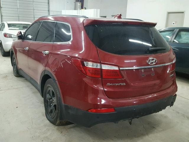 KM8SR4HF4EU087315 - 2014 HYUNDAI SANTA FE L MAROON photo 3