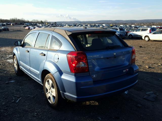 1B3HB48B87D388156 - 2007 DODGE CALIBER SX BLUE photo 3