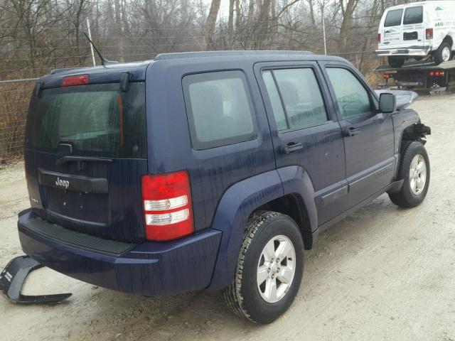 1C4PJMAK7CW198824 - 2012 JEEP LIBERTY SP BLUE photo 4