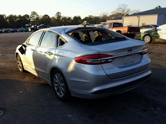 3FA6P0HD3HR276302 - 2017 FORD FUSION SE SILVER photo 3