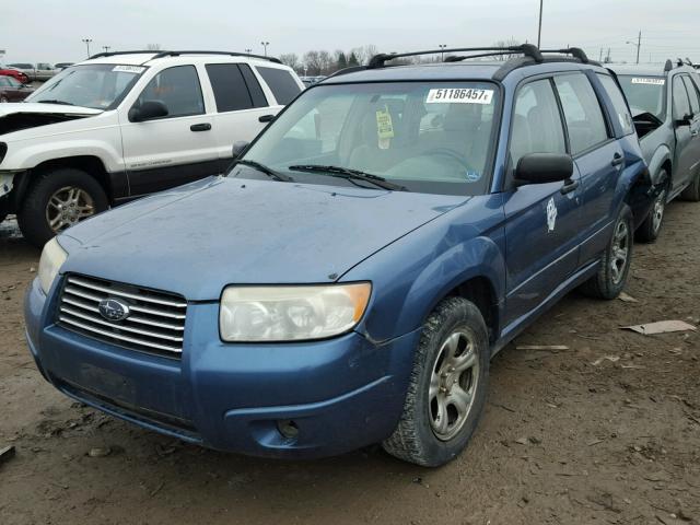 JF1SG63647H735864 - 2007 SUBARU FORESTER 2 BLUE photo 2