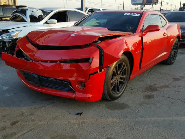 2G1FA1E39E9139694 - 2014 CHEVROLET CAMARO LS RED photo 2