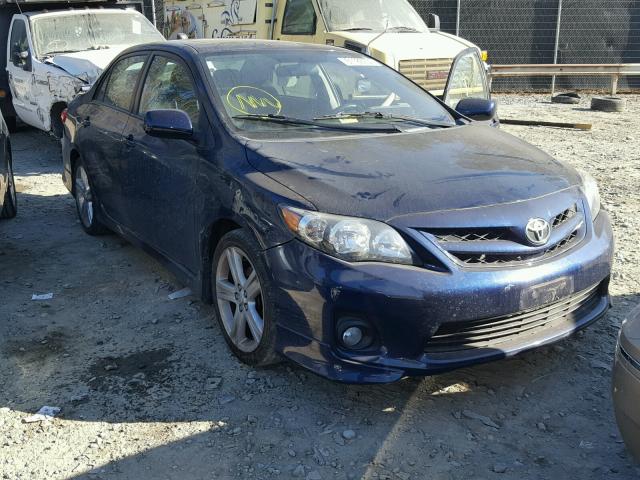 2T1BU4EE0DC108350 - 2013 TOYOTA COROLLA BA BLUE photo 1