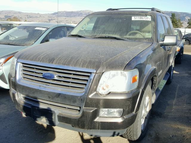 1FMEU73E87UB53458 - 2007 FORD EXPLORER X BROWN photo 2