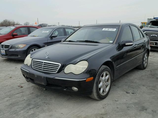 WDBRF81J94F544378 - 2004 MERCEDES-BENZ C 240 4MAT BLACK photo 2