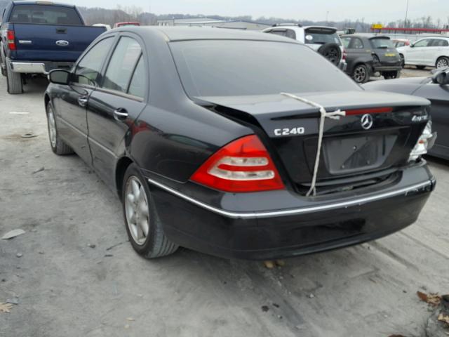 WDBRF81J94F544378 - 2004 MERCEDES-BENZ C 240 4MAT BLACK photo 3