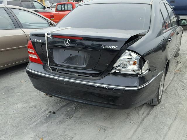 WDBRF81J94F544378 - 2004 MERCEDES-BENZ C 240 4MAT BLACK photo 9