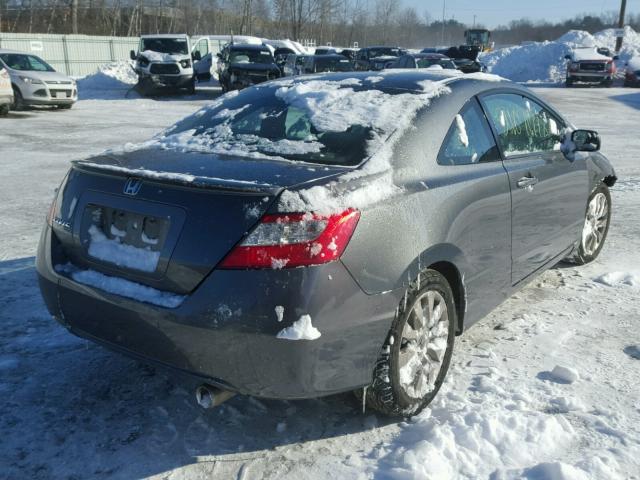 2HGFG12869H532684 - 2009 HONDA CIVIC EX GRAY photo 4