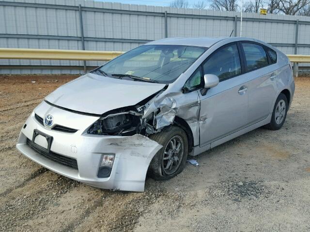 JTDKN3DU1A0126281 - 2010 TOYOTA PRIUS SILVER photo 2