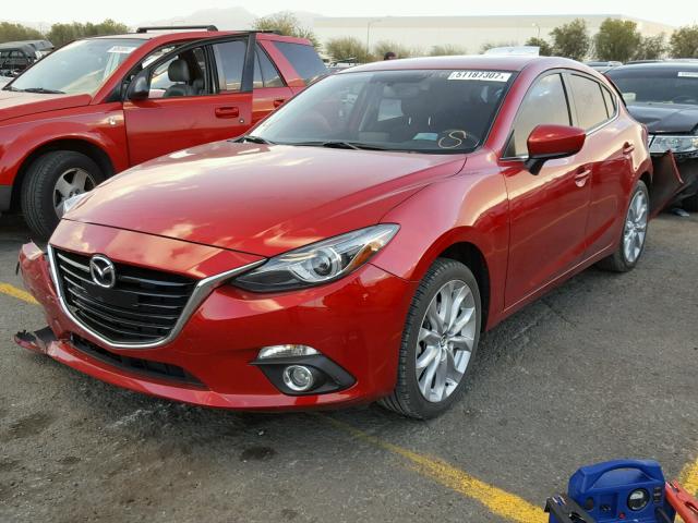 JM1BM1N38G1321553 - 2016 MAZDA 3 GRAND TO RED photo 2