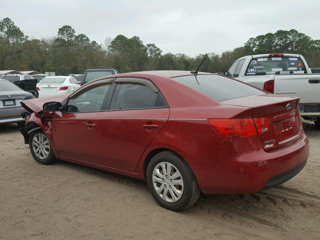 KNAFU4A25C5471040 - 2012 KIA FORTE EX RED photo 3