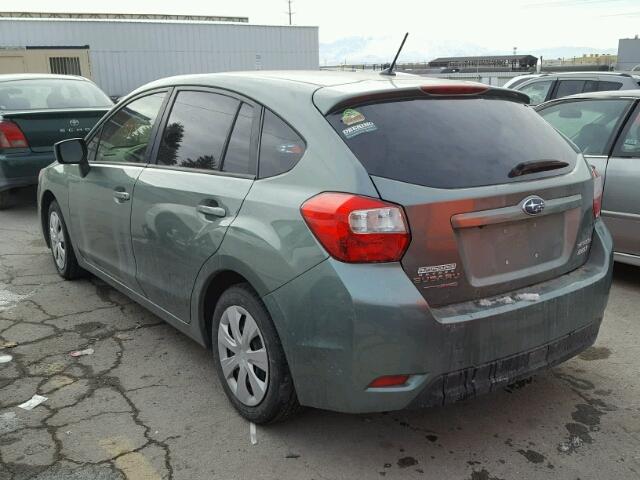 JF1GPAA69F8207375 - 2015 SUBARU IMPREZA BA GREEN photo 3