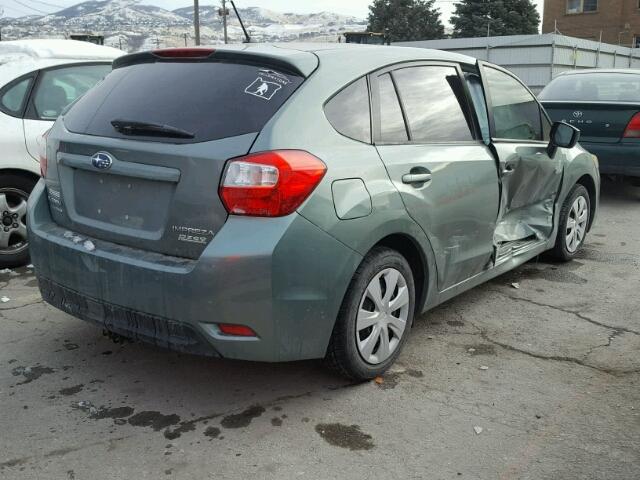 JF1GPAA69F8207375 - 2015 SUBARU IMPREZA BA GREEN photo 4