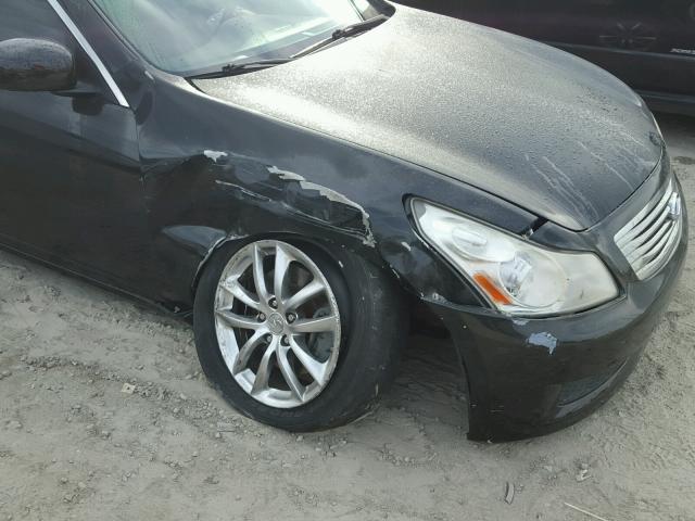 JNKBV61E78M213845 - 2008 INFINITI G35 BLACK photo 9