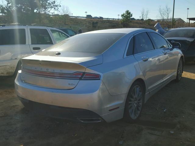 3LN6L2LU8ER804187 - 2014 LINCOLN MKZ HYBRID SILVER photo 4