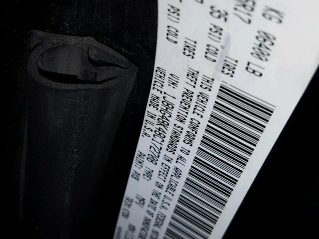 1J8HG48K48C172708 - 2008 JEEP COMMANDER BLACK photo 10