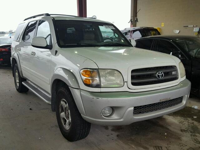 5TDZT34A63S175468 - 2003 TOYOTA SEQUOIA SR WHITE photo 1