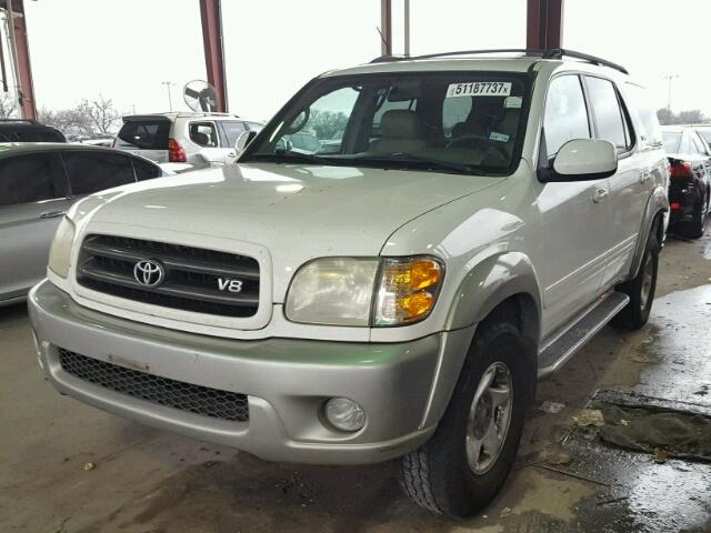 5TDZT34A63S175468 - 2003 TOYOTA SEQUOIA SR WHITE photo 2