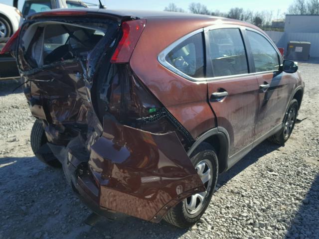 2HKRM4H35FH702148 - 2015 HONDA CR-V LX BROWN photo 4