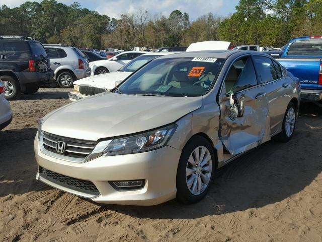 1HGCR3F85DA028668 - 2013 HONDA ACCORD EXL GOLD photo 2