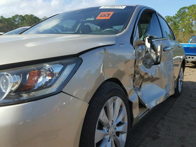 1HGCR3F85DA028668 - 2013 HONDA ACCORD EXL GOLD photo 9