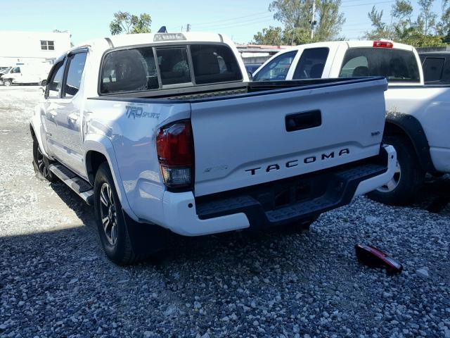 3TMAZ5CN6GM002972 - 2016 TOYOTA TACOMA DOU WHITE photo 3