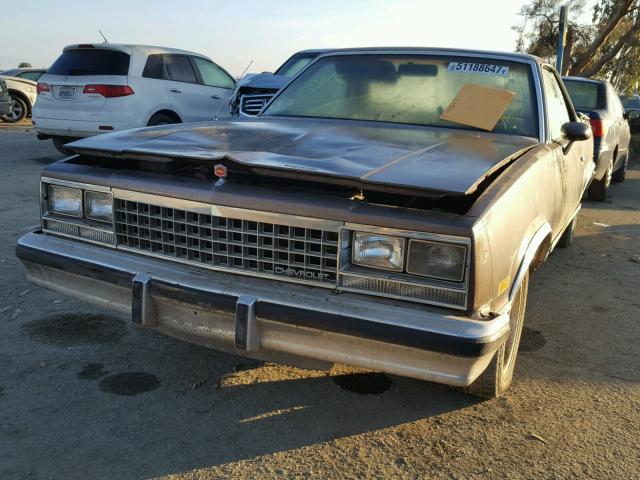 1GCCW80H3ER181646 - 1984 CHEVROLET EL CAMINO BROWN photo 2