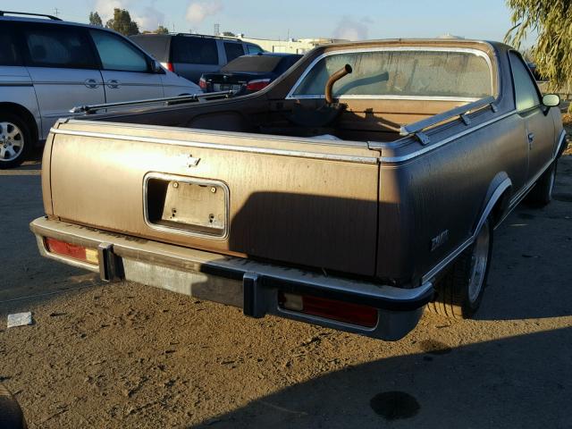 1GCCW80H3ER181646 - 1984 CHEVROLET EL CAMINO BROWN photo 4