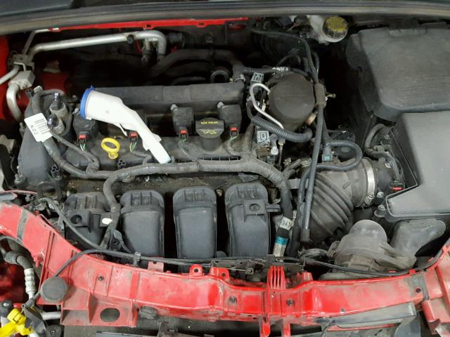 1FADP3F23DL169379 - 2013 FORD FOCUS SE RED photo 7