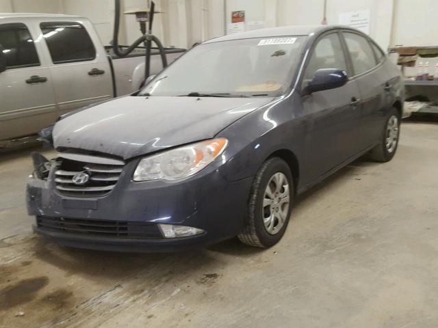 KMHDU4AD0AU135094 - 2010 HYUNDAI ELANTRA BL BLUE photo 2