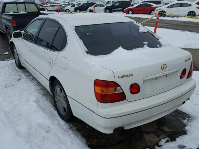 JT8BD68S7X0073283 - 1999 LEXUS GS 300 WHITE photo 3