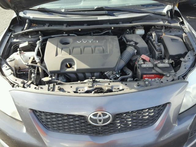 JTDBL40E299083278 - 2009 TOYOTA COROLLA BA GRAY photo 7