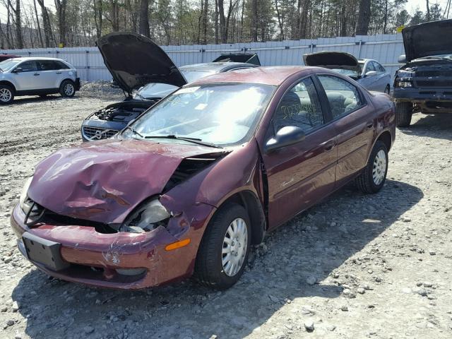 1P3ES46C11D140254 - 2001 PLYMOUTH NEON BASE 红色 照片 2