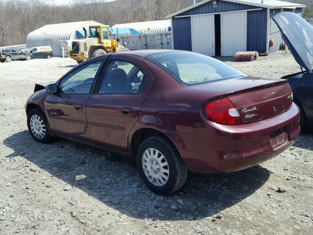 1P3ES46C11D140254 - 2001 PLYMOUTH NEON BASE 红色 照片 3