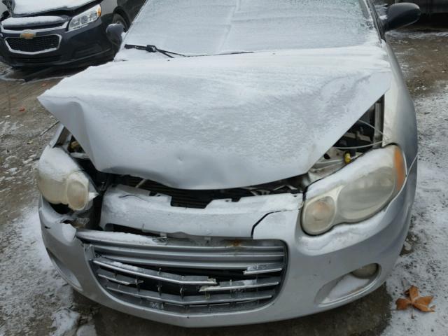 1C3EL55R14N128410 - 2004 CHRYSLER SEBRING LX SILVER photo 7