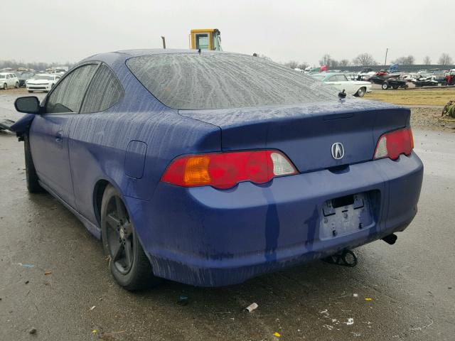 JH4DC530X4S017012 - 2004 ACURA RSX TYPE-S BLUE photo 3