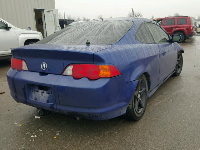 JH4DC530X4S017012 - 2004 ACURA RSX TYPE-S BLUE photo 4