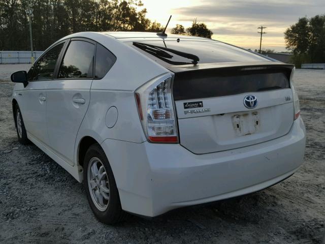 JTDKN3DU8A1090941 - 2010 TOYOTA PRIUS WHITE photo 3